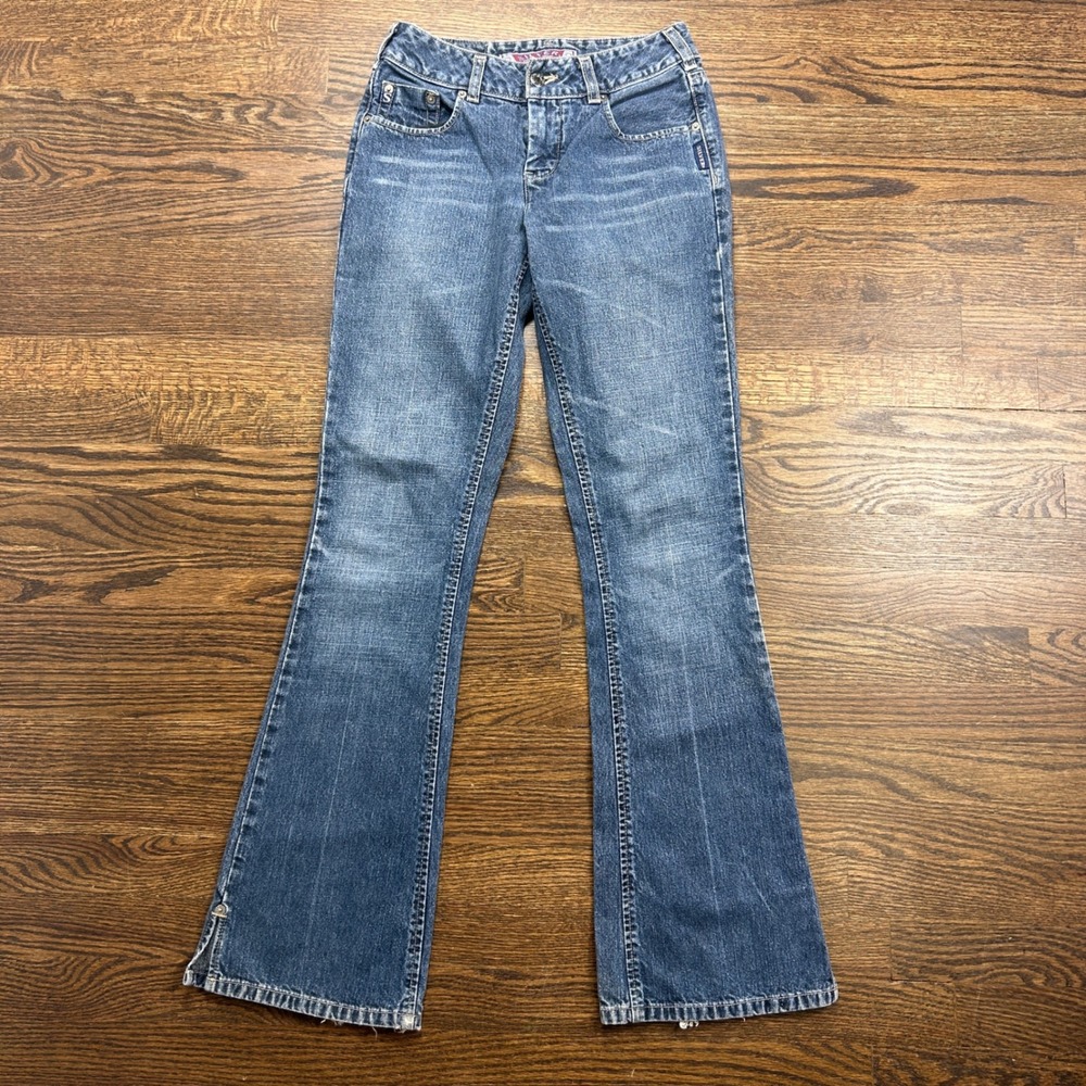 Vtg Silver Jeans Bootcut Womens 26/32 Blue Denim Medium Wash Side Slit L9428WXDU